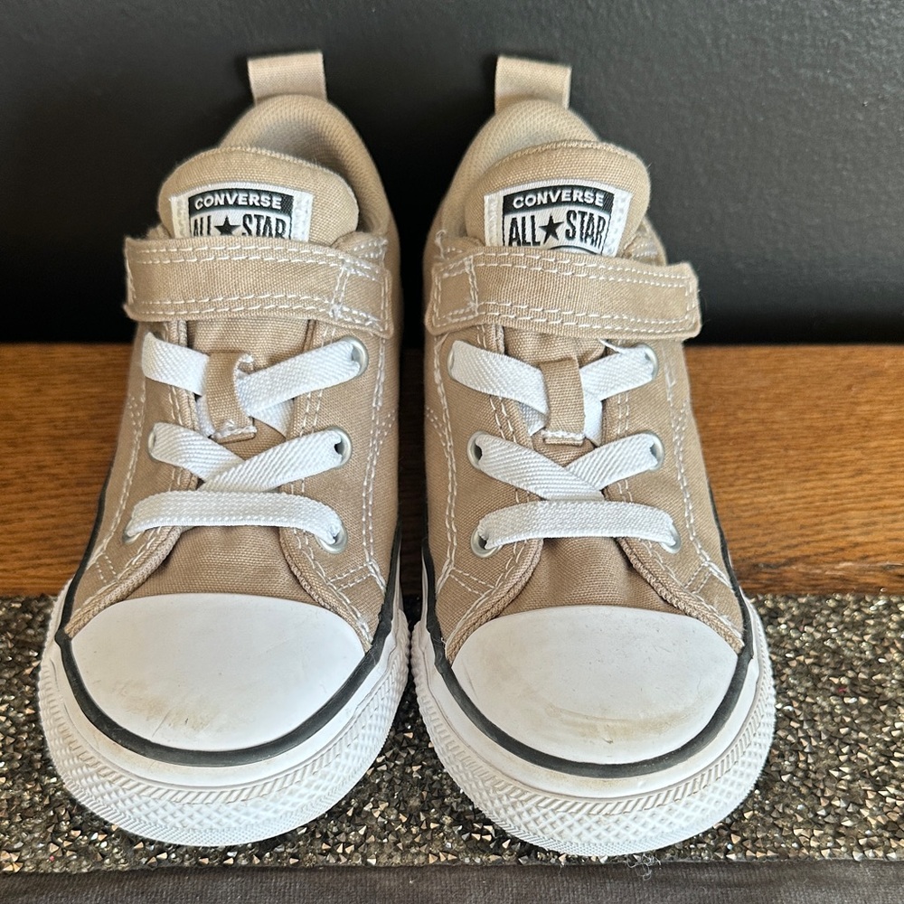 Converse Kids Beige All-Star Sneakers - Picture 2 of 4